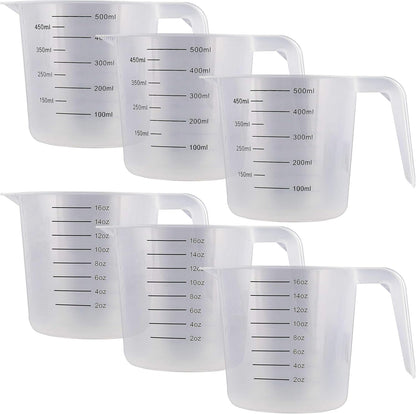 Plastic Measuring Cups with Handles - 8 oz (250 ml)
