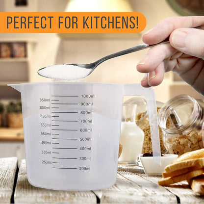 Plastic Measuring Cups with Handles - 8 oz (250 ml)