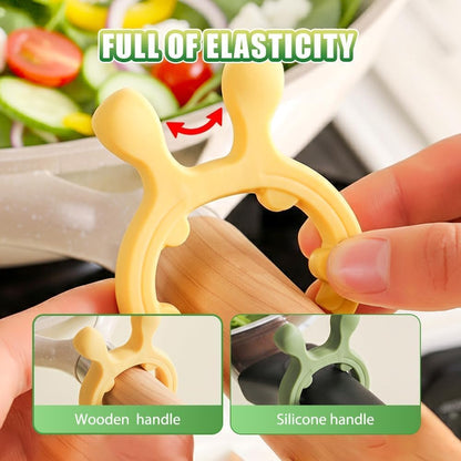 Multifunction Silicone Pot Handle Spatula Rack, 2026 Non-Slip Spoon Holder Stove Organizer Kitchen Gadgets, Steam Releaser,Utensil Anti Scalding Pot Clip for Cooking Accessories (3 PCS)
