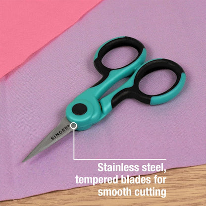 4-1/2 inch ProSeries™ Scissor with NANO Tip™ Comfort Grip | Ultra-sharp NANO Tip 4.5 inch detail scissors with soft TPR grip; precise cuts for embroidery, applique and detail work