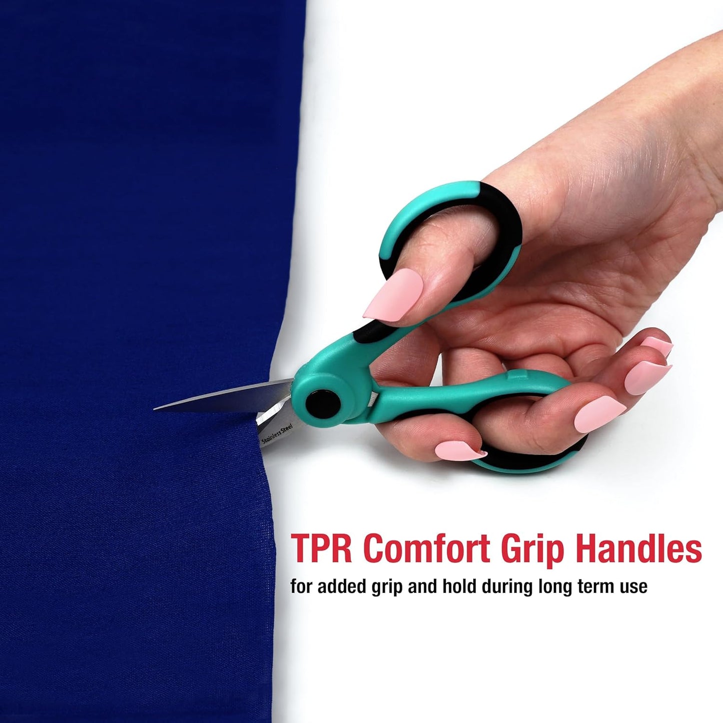 4-1/2 inch ProSeries™ Scissor with NANO Tip™ Comfort Grip | Ultra-sharp NANO Tip 4.5 inch detail scissors with soft TPR grip; precise cuts for embroidery, applique and detail work