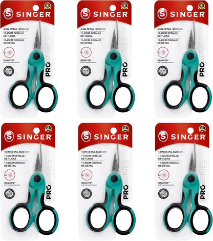 4-1/2 inch ProSeries™ Scissor with NANO Tip™ Comfort Grip | Ultra-sharp NANO Tip 4.5 inch detail scissors with soft TPR grip; precise cuts for embroidery, applique and detail work