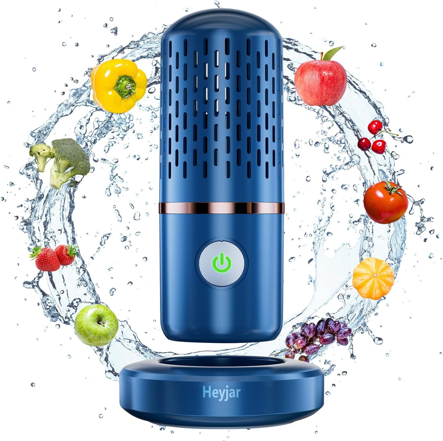 Fruit and Vegetable Washing Machine, Fruit Cleaner Device,Fruit Purifier for with OH-ion Purification Technology for Cleaning Fruit,Vegetable Sold US Only(Blue)