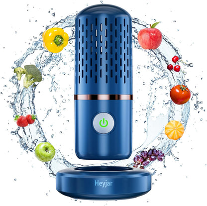 Fruit and Vegetable Washing Machine, Fruit Cleaner Device,Fruit Purifier for with OH-ion Purification Technology for Cleaning Fruit,Vegetable Sold US Only(Blue)