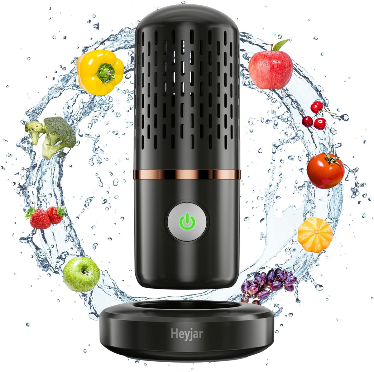 Fruit and Vegetable Washing Machine, Fruit Cleaner Device,Fruit Purifier for with OH-ion Purification Technology for Cleaning Fruit,Vegetable Sold US Only(Blue)