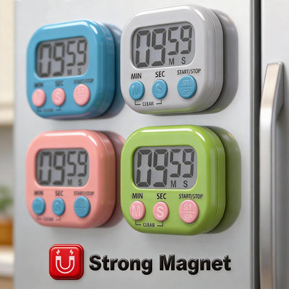 4 Pack Digital Timer for Kids, Kitchen Timer for Cooking, Classroom, Study, Exercise with Countdown/Up Mode - Loud Alarm, Large Display - AAA Battery Operated (Not Included)