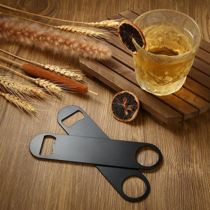 20 Pieces Flat Bottle Openers, 7 Inch Stainless Steel Bottle Openers Bulk, Black Speed Openers Beer Bottle Opener Bartender for Bar, Kitchen, Restaurant