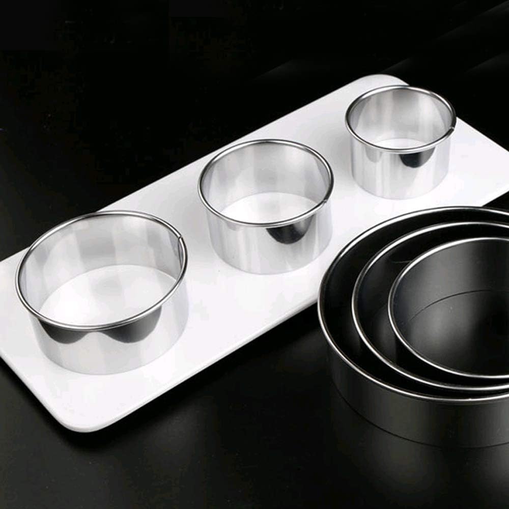 Cookie Cutters - Biscuit Cutters/Stainless Steel Dumpling Cutters/Cake Pastry Cutters/Cake Cookie Scone Cutters Molds stamps for Cooking Baking (3Pcs, Round Edge)