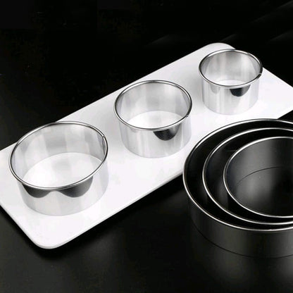 Cookie Cutters - Biscuit Cutters/Stainless Steel Dumpling Cutters/Cake Pastry Cutters/Cake Cookie Scone Cutters Molds stamps for Cooking Baking (3Pcs, Round Edge)