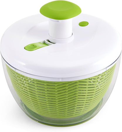 Professional Plastic 2.4 lb Salad Spinner Green with White Lid