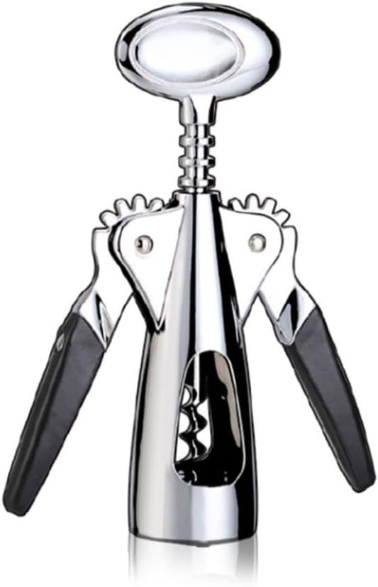 Wing Corkscrew Wine Opener - Wine Corkscrew Made of Zinc Alloy for Wine Bottles Beer Bottle, Silver