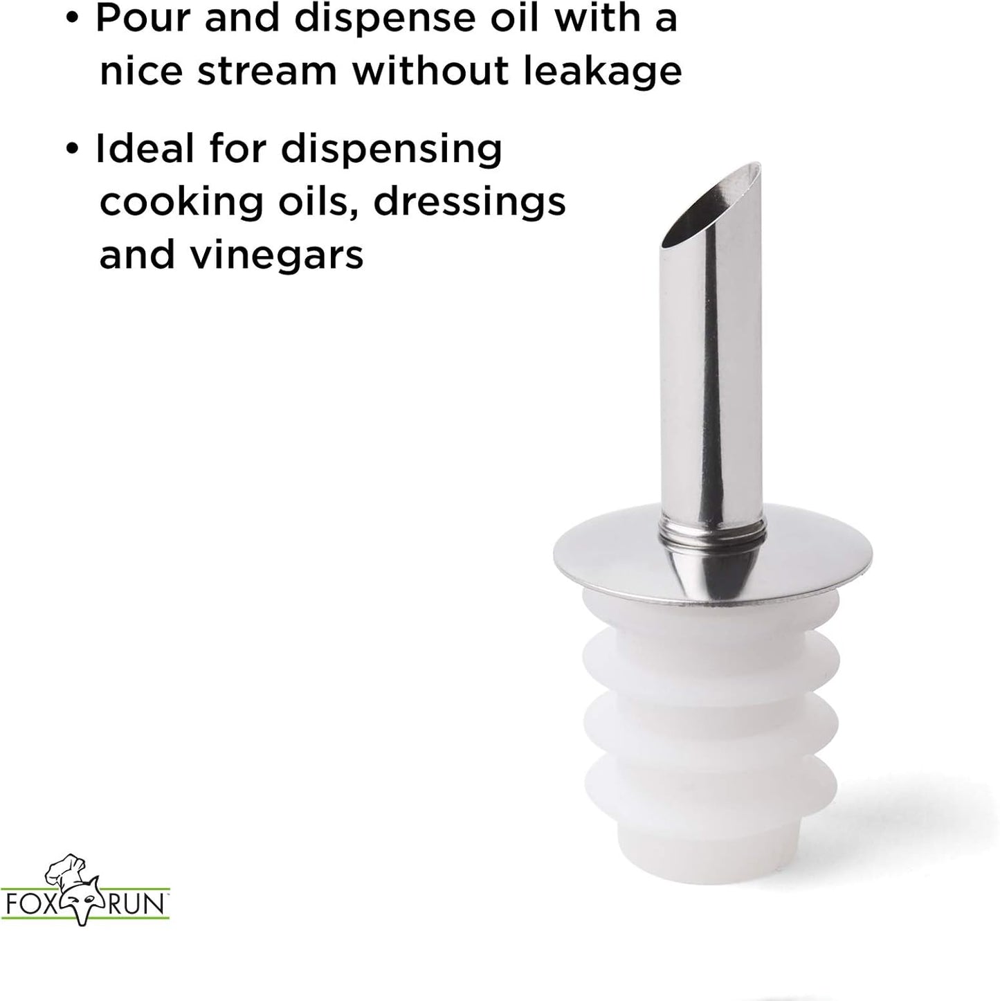 Fox Run Olive Oil Sprayer Bottle, 7" x 1.5" Stainless Steel Oil Mister