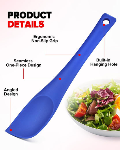 Silicone Scraper Spatula Set, BPA Free Food Grade Rubber Spatulas, Flexible Baking Mixing Tool, Heat Resistant Bowl Scrapers for Nonstick Cookware, 3 Pack (10.2 inch)