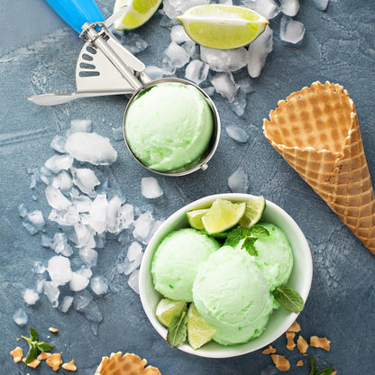 2 Pcs Release Cookie Scoops Ice Cream Scooper with Trigger Release Portion Scoop Stainless Steel for Portion Control, Baking Food, Cookie Dough (1 oz,Black)