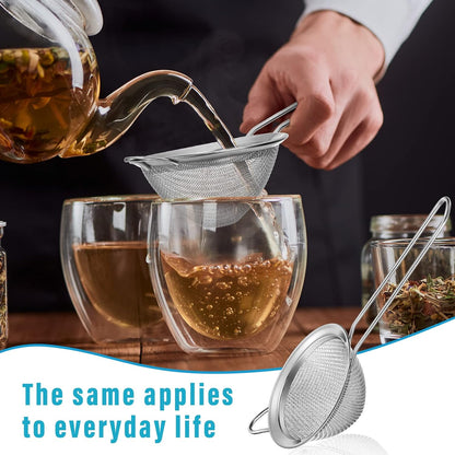 9 Pack Stainless Steel Cone Cocktail Strainer, Bar Strainer, Mesh, 3.2 in