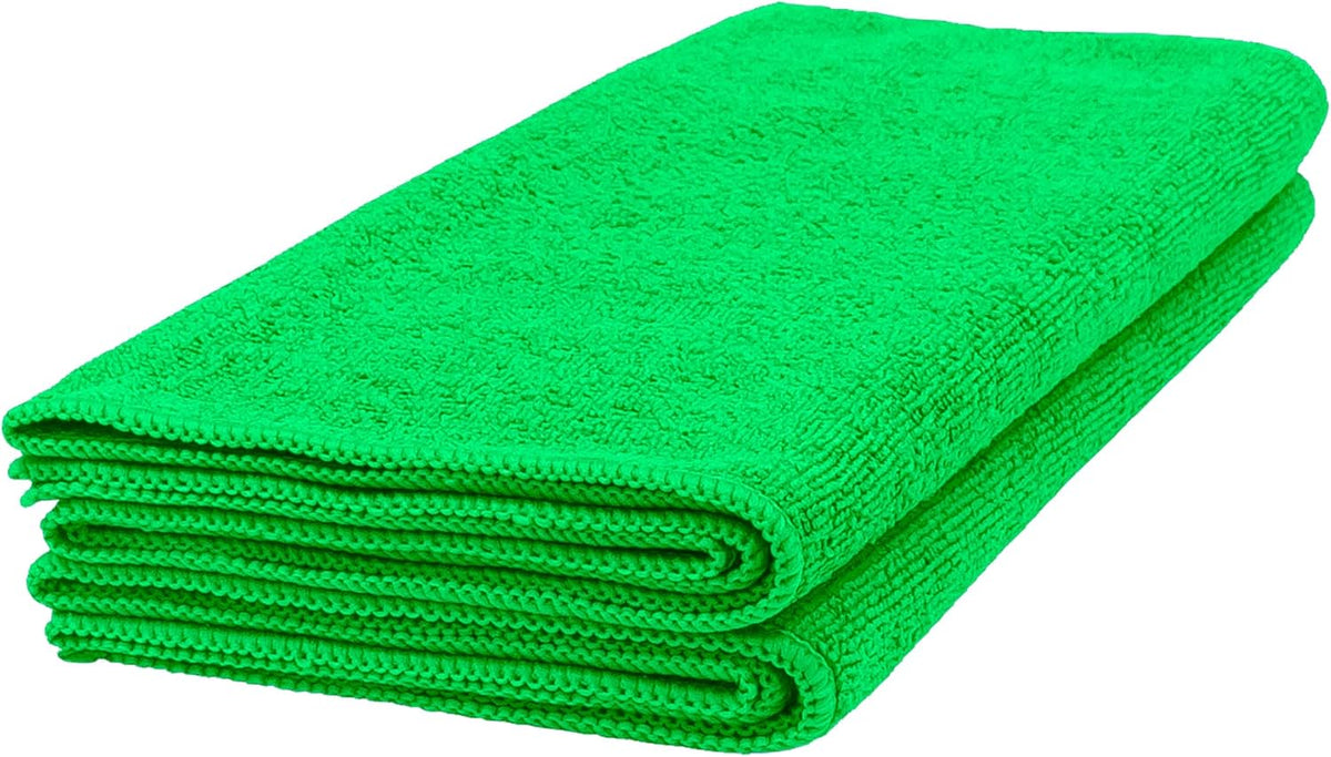 Microfiber Lettuce Wrap Towels, Ultra Absorbent Terry Weave Vegetable Drying Cloths, Reusable Kitchen Towels for Greens, Herbs, Produce, Space-Saving Alternative,12" x 42", Green, 2-Pack