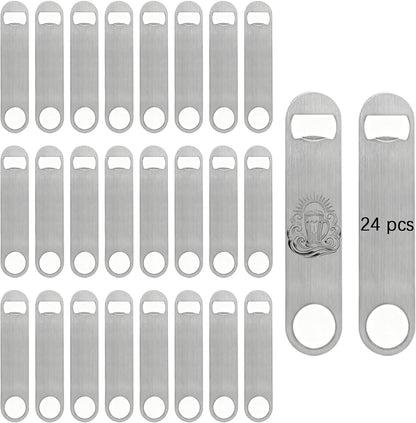 10 Pcs Sublimation Blank Bottle Opener,White Stainless Steel Beer Opener,Credit Card Size, 2.09x3.35 Inch,Perfect Presents for Christmas,Wedding, Father's Day,Suitable for Bar,Kitchen, Restaurant