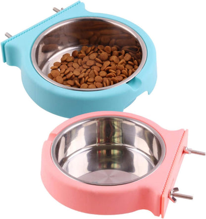 Stainless Steel Dog Bowls Set Removable no tip Puppy Food and Water Feeder Bowl Basic Metal Small Dog Bowls for Dogs Cats Rabbit Guinea Pigs Ferret