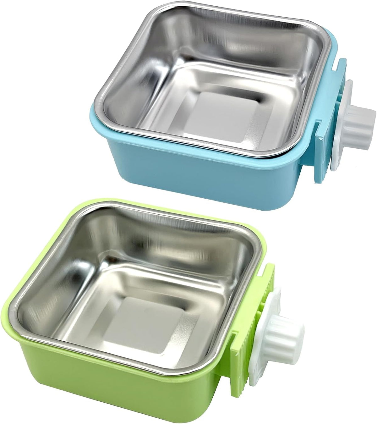 Stainless Steel Dog Bowls Set Removable no tip Puppy Food and Water Feeder Bowl Basic Metal Small Dog Bowls for Dogs Cats Rabbit Guinea Pigs Ferret