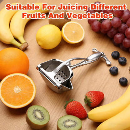 Fresh Fruit Juice Extractor,2026 Upgraded Aluminum Alloy Fresh Fruit Juice Extractor, Hand Press Juicer with Ergonomic Grip,Lemon Juicers,Easy to Clean Efficient Extraction of Citrus