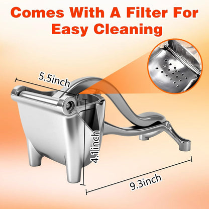 Fresh Fruit Juice Extractor,2026 Upgraded Aluminum Alloy Fresh Fruit Juice Extractor, Hand Press Juicer with Ergonomic Grip,Lemon Juicers,Easy to Clean Efficient Extraction of Citrus