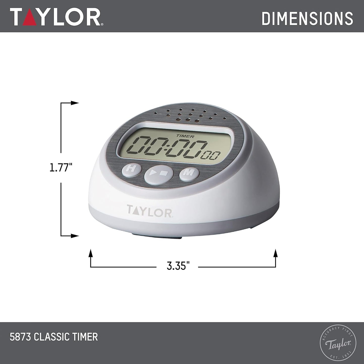 Digital Timer Counts Up and Down for School, Learning, Projects, and Kitchen Tasks, Super Loud Digital Timer, Gray