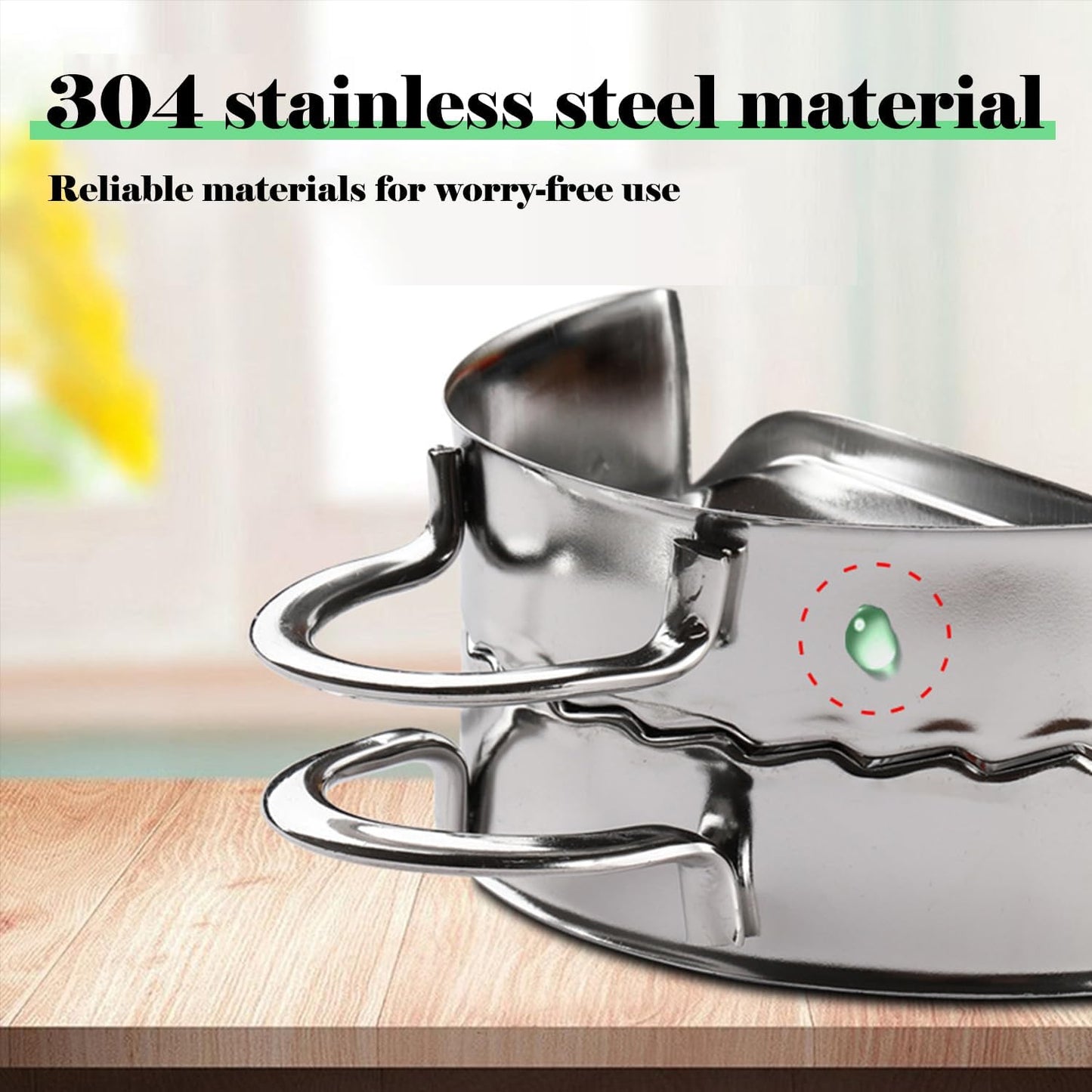 2-in-1 Stainless Steel Dumpling Maker Set with Dough Cutter - Professional Empanada Press & Pie Mold for Dumplings, Ravioli, Pierogi, Hand Pies - Dishwasher Safe