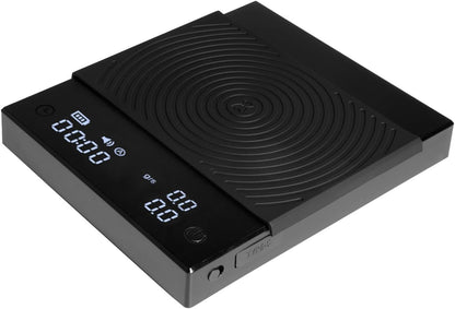 Coffee Scale Basic 2.0 Electronic Espresso Scale with Water Flow Rate and Timer Function, Free Switching of Ounce/kg Units, Digital Scale for Kitchen/Baking/Cooking, Black