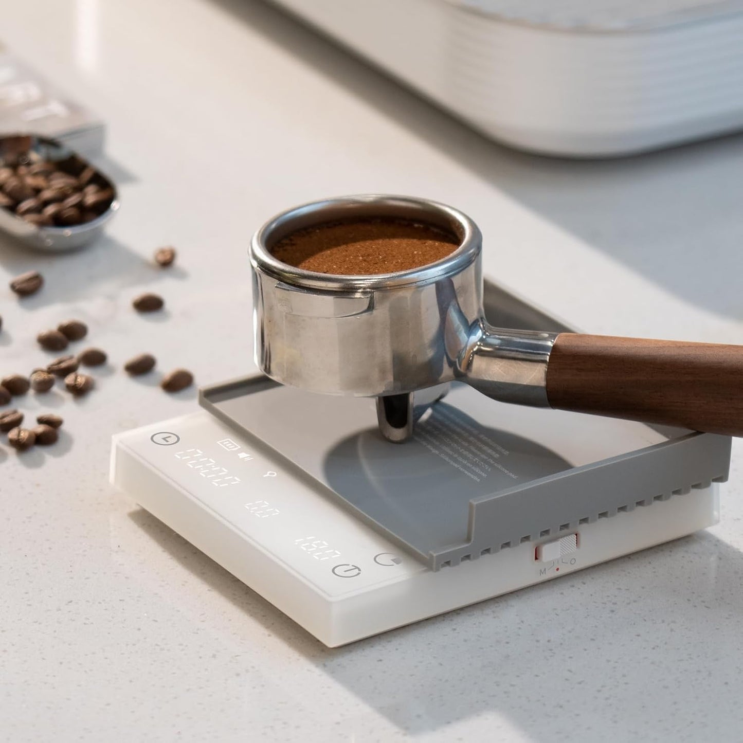 Coffee Scale Basic 2.0 Electronic Espresso Scale with Water Flow Rate and Timer Function, Free Switching of Ounce/kg Units, Digital Scale for Kitchen/Baking/Cooking, Black