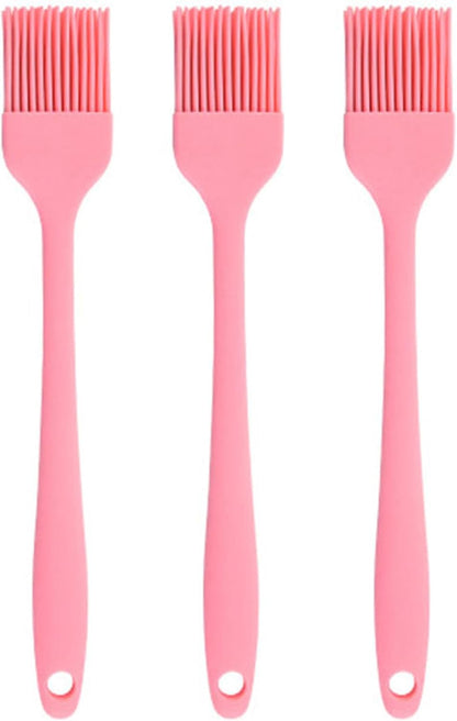 Silicone Oil brush, for BBQ Kitchen Cooking Baking and Grilling (3 PCS,orange)
