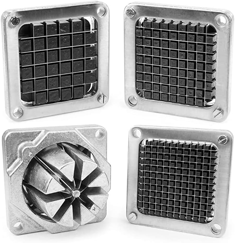 Replacement 2-Hole 3/8" Blade Assembly and Pusher Block Kit for Commercial French Fry Cutter