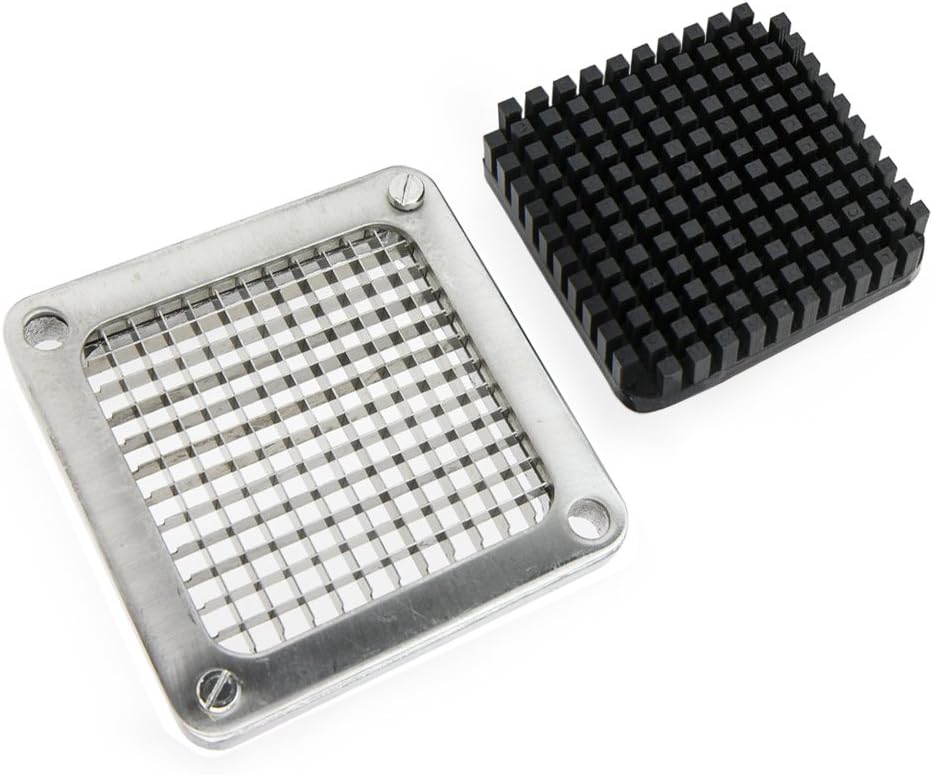 Replacement 2-Hole 3/8" Blade Assembly and Pusher Block Kit for Commercial French Fry Cutter
