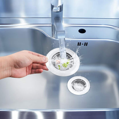 2Pcs Kitchen Sink Strainer, Stainless Steel Mesh Sink Drain Cover, Large Wide Rim 4.5" Diameter Sink Drain Strainer Basket Catcher