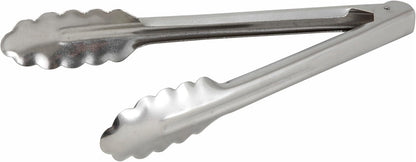 Stainless Steel, Coiled Spring Utility Tong Heavyweight, 12-Inch, Medium