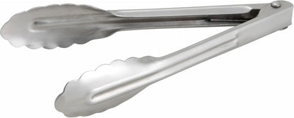 Stainless Steel, Coiled Spring Utility Tong Heavyweight, 12-Inch, Medium