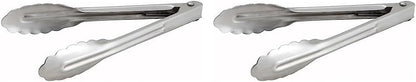 Stainless Steel, Coiled Spring Utility Tong Heavyweight, 12-Inch, Medium