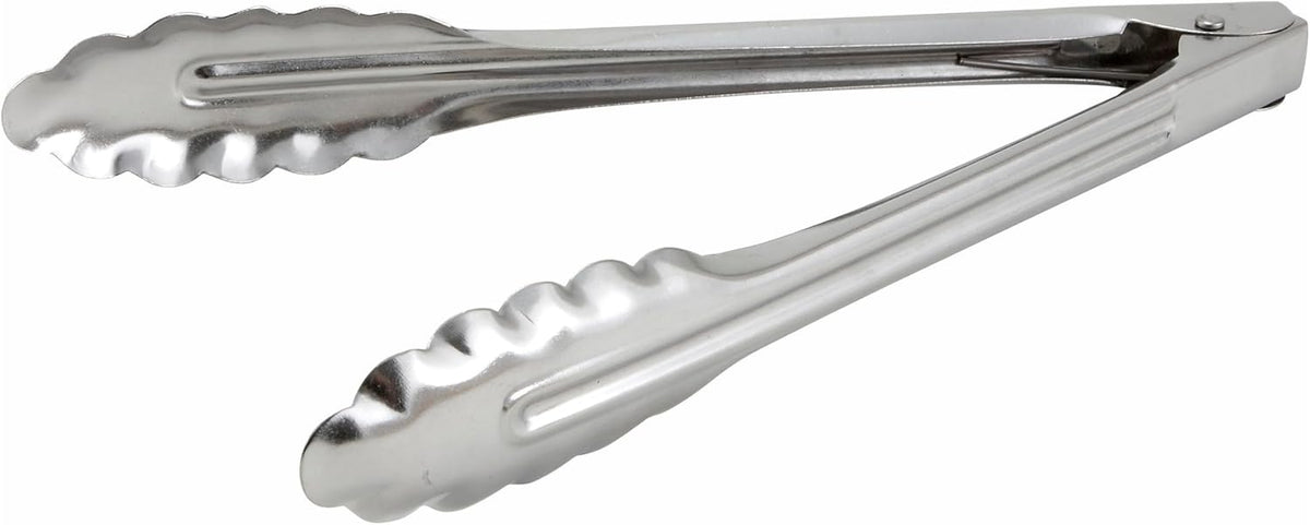 Stainless Steel, Coiled Spring Utility Tong Heavyweight, 12-Inch, Medium