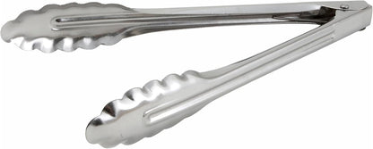 Stainless Steel, Coiled Spring Utility Tong Heavyweight, 12-Inch, Medium