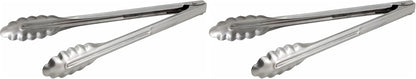 Stainless Steel, Coiled Spring Utility Tong Heavyweight, 12-Inch, Medium