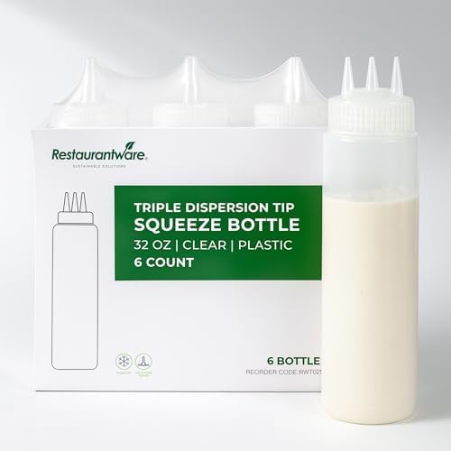Plastic Squeeze Bottle 20 oz Refillable Condiment Bottle Large Valve Dishwashable Yellow Inverted Sauce Dispenser For Thick Condiments, Dressings, Batter, Sour Cream, And Syrups