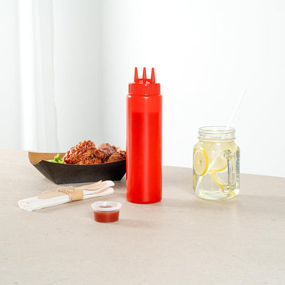 Plastic Squeeze Bottle 20 oz Refillable Condiment Bottle Large Valve Dishwashable Yellow Inverted Sauce Dispenser For Thick Condiments, Dressings, Batter, Sour Cream, And Syrups
