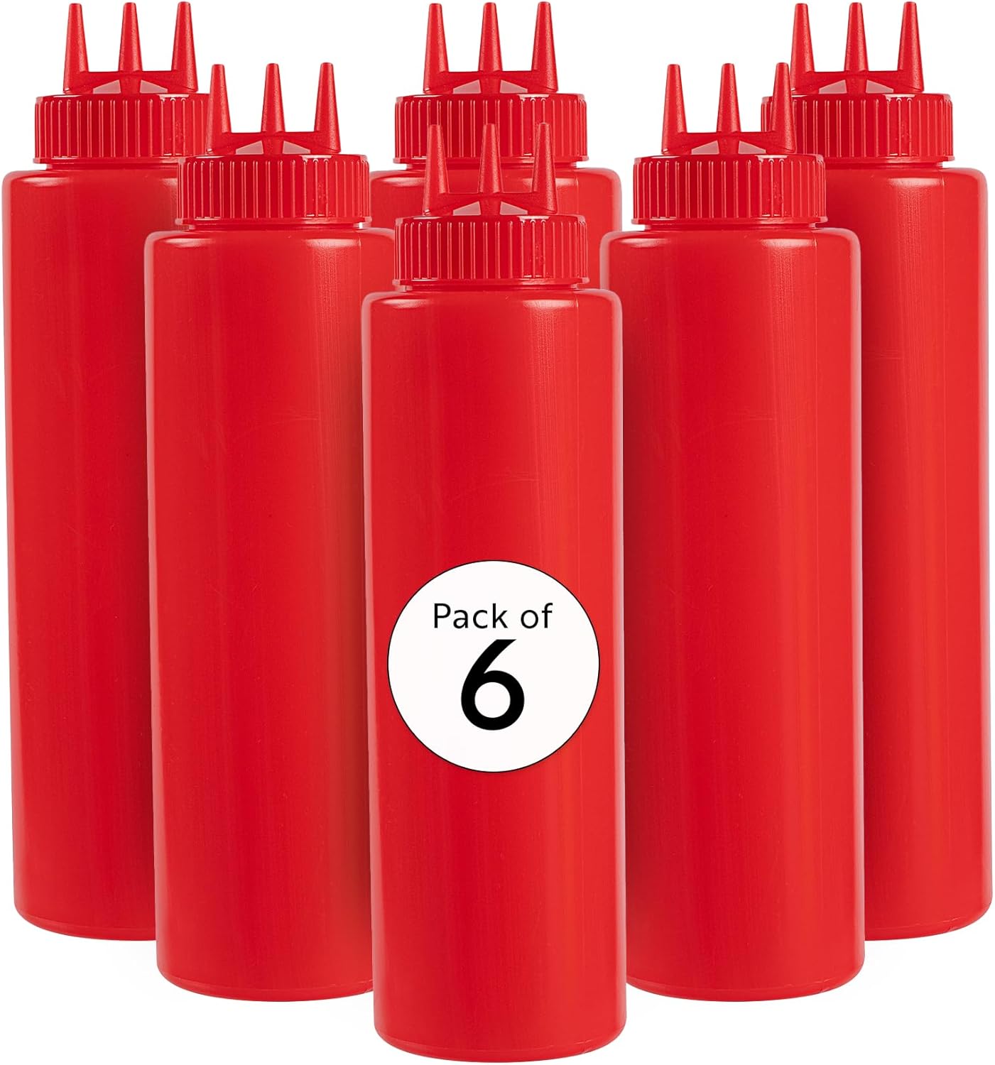 Plastic Squeeze Bottle 20 oz Refillable Condiment Bottle Large Valve Dishwashable Yellow Inverted Sauce Dispenser For Thick Condiments, Dressings, Batter, Sour Cream, And Syrups