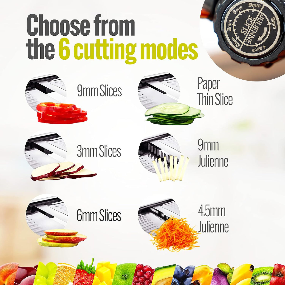 Stainless Steel Mandoline Slicer for Kitchen – 6-Setting Adjustable, 16.5 x 5 In. Platform, Hand Guard, Cut-Resistant Gloves – Vegetable Chopper, Meat Slicer, Cheese Slicer