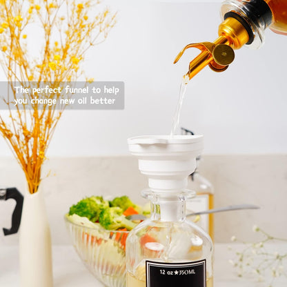 4 Pcs Olive Oil Dispenser Bottle Spout, Speed Liquor Pour Spout with Flip Top, Stainless Steel Auto Pour Spouts for Liquor Bottles, Oil Bottles, Vinegar, Syrup and Other Liquid Bottles Gold
