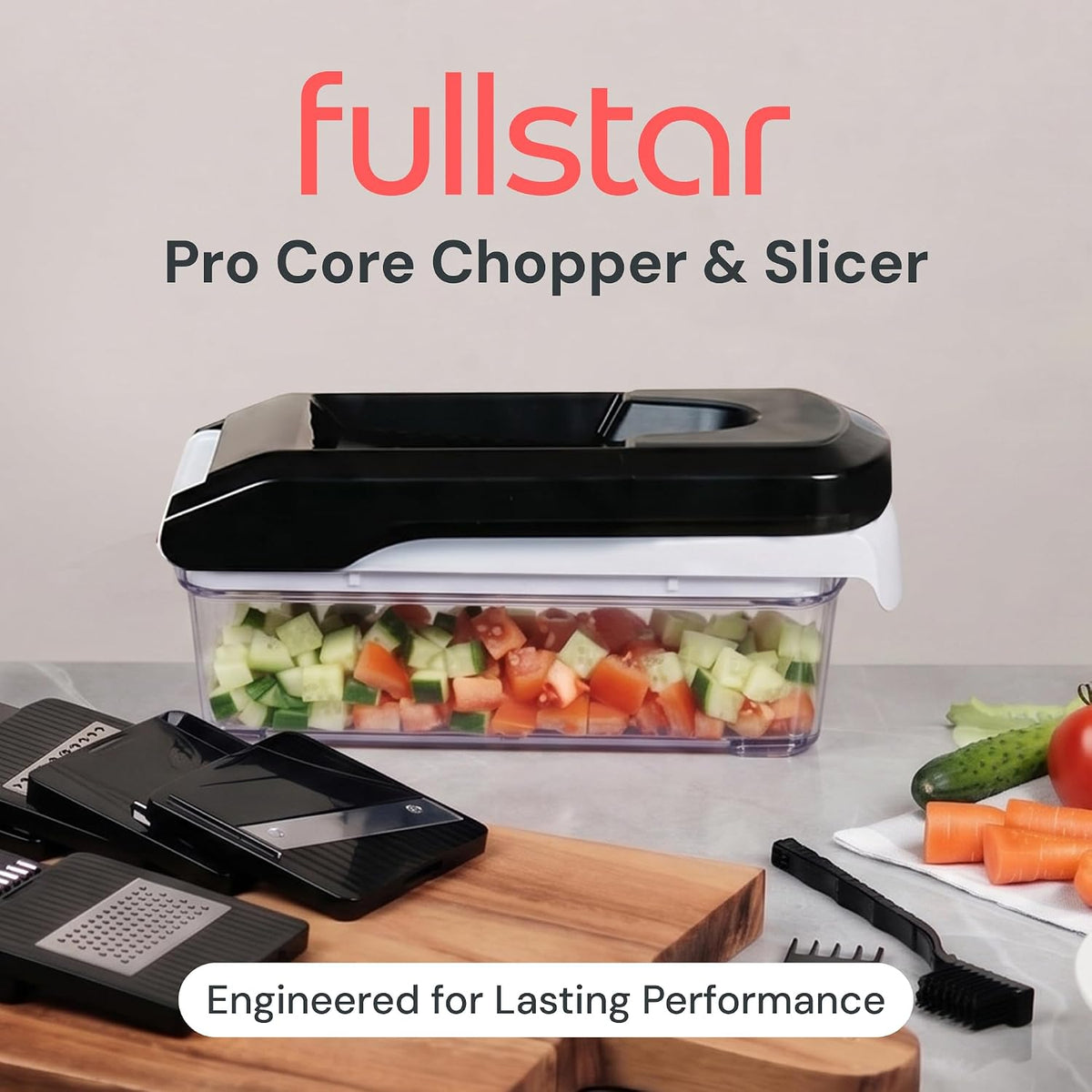 Pro Core Vegetable Chopper & Mandoline Slicer, 6-in-1 Kitchen Tool