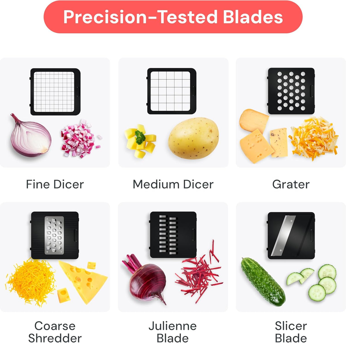 Pro Core Vegetable Chopper & Mandoline Slicer, 6-in-1 Kitchen Tool