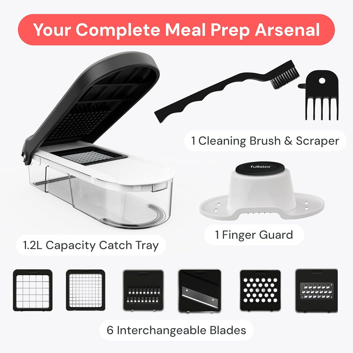 Pro Core Vegetable Chopper & Mandoline Slicer, 6-in-1 Kitchen Tool