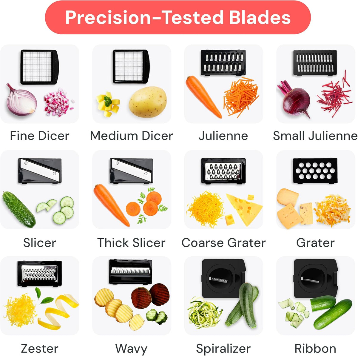 Pro Core Vegetable Chopper & Mandoline Slicer, 6-in-1 Kitchen Tool