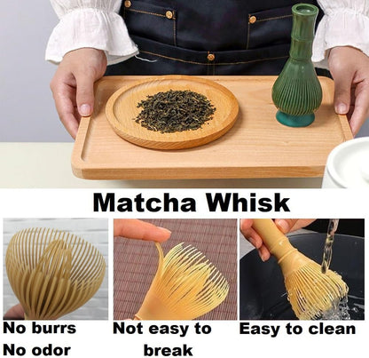 Matcha Whisk, PP Resin Matcha Stirrer, Traditional Handcrafted Japanese Matcha Tea Mixer Brush Mixing Tool Accessory for Tea Preparation (Yellow)