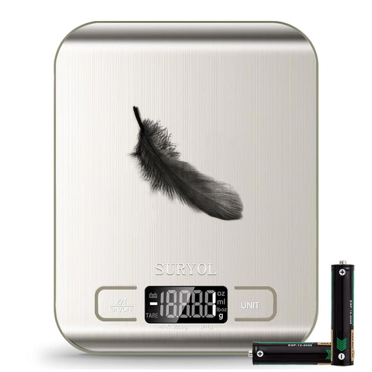 Food Kitchen Scale High-Precision Digital Scale Accurate Weighing for Baking & Cooking Enthusiasts(Silvery & Grayish Green)